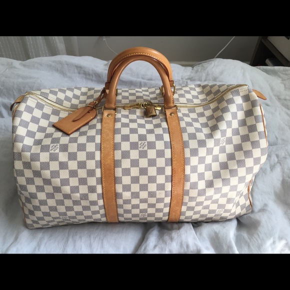 !!! SOLD !!! Louis Vuitton Keepall 55 Damier Azur - Picture 2 of 8